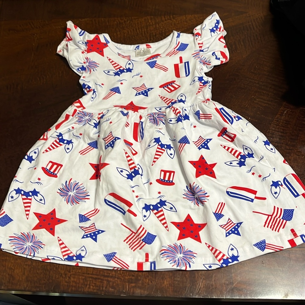 NWOT new 4th of July baby toddler dress 12 - 18 mos